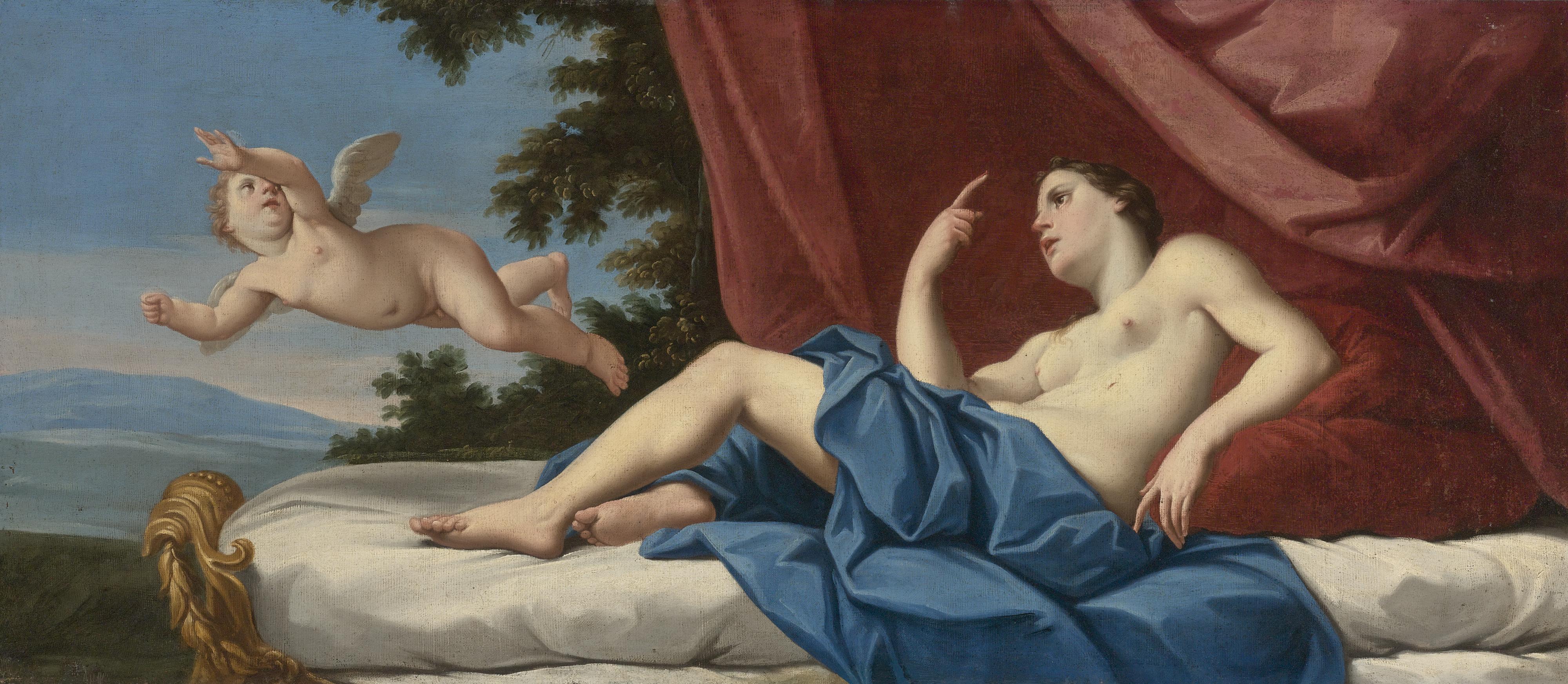 Cupid fleeing from the wounded Venus